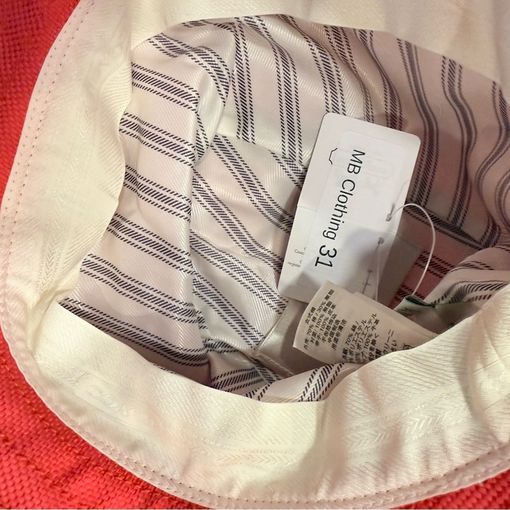 Coach VTG Canvas & Leather Bucket Hat Watermelon Signature Turnlock Sz M-L NWT - Picture 8 of 8